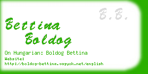 bettina boldog business card